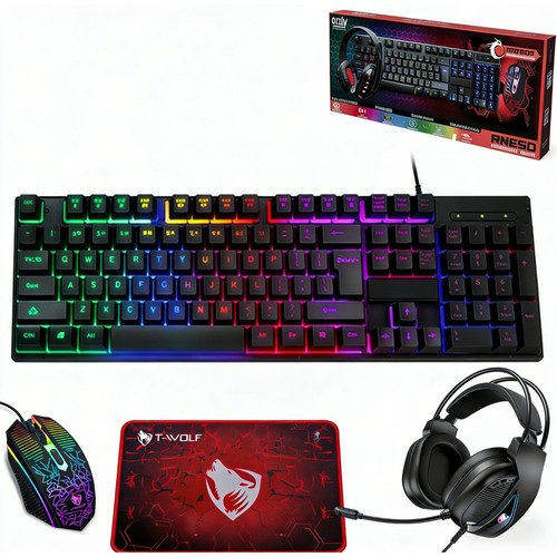 Wired gaming keyboard mouse - wired,