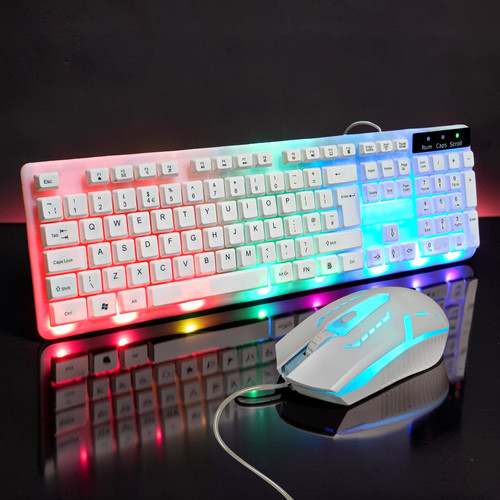 White gaming keyboard - uk,