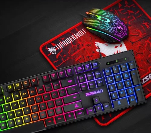 Rainbow led gaming keyboard - rainbow,