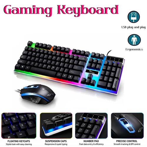 Usb wired gaming keyboard - wired,