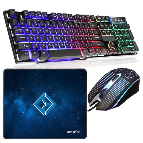 Rainbow led gaming keyboard - rainbow,