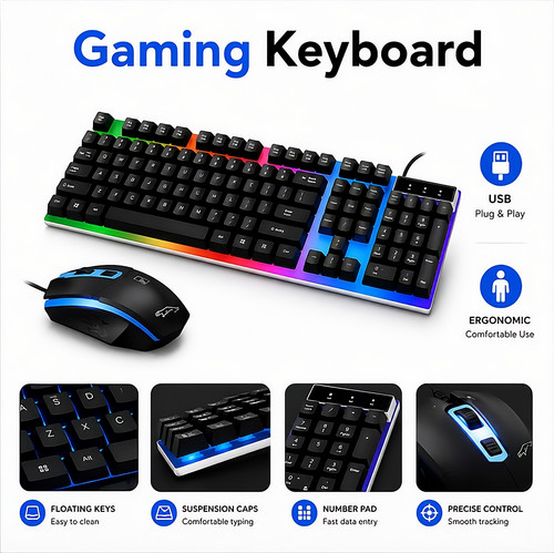 Wired gaming keyboard and - keyboard,